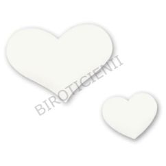 Accesorii creatie, inimi din satin, Ø 13-26mm, 43 buc/set, alb, Meyco