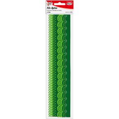 Accesorii creatie, dantela fetru, 2.4/3.0x29.5cm, 1mm, 4 buc/set, verde/verde deschis, Meyco