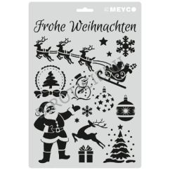 Accesorii creatie, sablon motive Craciun, A4 (31x21cm), plastic, Meyco