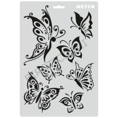 Accesorii creatie, sablon fluturi, A4 (31x21cm), plastic, Meyco
