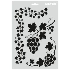 Accesorii creatie, sablon iedera si struguri, A4 (31x21cm), plastic, Meyco