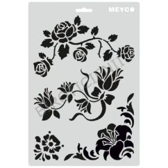 Accesorii creatie, sablon flori, A4 (31x21cm), plastic, Meyco