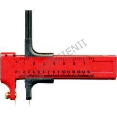 Cutter circular tip compas, Ø taiere 10-150mm, 1 grafit + 2 rezerve incluse, rosu, Meyco