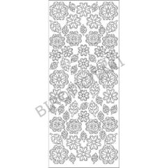 Accesorii creatie, stickere flori/frunze, 23x10 cm, auriu, Meyco