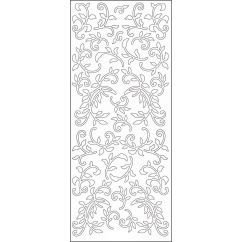 Accesorii creatie, stickere florale, 23x10cm, argintiu, Meyco