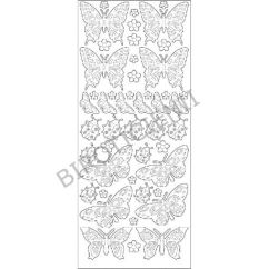 Accesorii creatie, stickere fluturi si buburuze, 23x10cm, auriu, Meyco