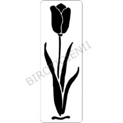 Sablon embossing (embosare/bombare), lalea, 3.1x8.4cm, alama, Meyco