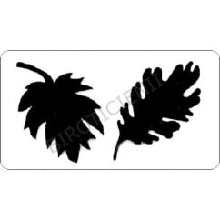 Sablon embossing (embosare/bombare), frunze, 6.1x 4.2cm, alama, Meyco