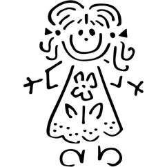 Sablon embossing (embosare/bombare), fata, 7x8cm, alama, Meyco