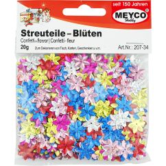 Accesorii creatie, paiete/confetti flori, 20g, diferite culori, Meyco