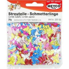 Accesorii creatie, paiete/confetti fluturi, 20g, diferite culori, Meyco