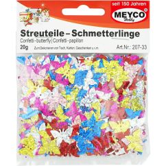 Accesorii creatie, paiete/confetti fluturi, 20g, diferite culori, Meyco
