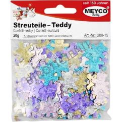 Accesorii creatie, paiete/confetti ursuleti, 20g, diferite culori, Meyco