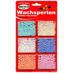 Accesorii creatie, margele perle, Ø 3-4-6-8mm, 1500 buc/set, plastic, diferite culori, Meyco