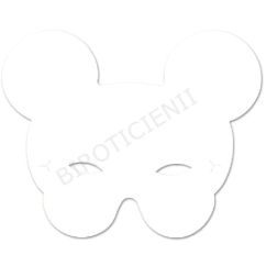 Accesorii creatie, masca animale din carton, 10 buc/set, alb, Meyco