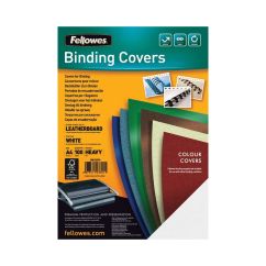 Coperti carton A4, 250 g/mp, 100 buc/top, alb, Fellowes
