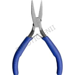 Mini-cleste cu varf plat, diverse utilizari, 10-14.5cm, maner plastic albastru, Meyco