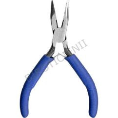 Mini-cleste cu varf ascutit zimtat/spitz, diverse utilizari, 10-14.5cm, maner plastic albastru, Meyco
