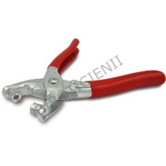 Cleste nituri/capse, pentru Ø 5mm, 15cm, maner plastic rosu, Meyco