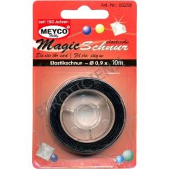 Snur/fir elastic bratari, Ø 0.6mmx10m, negru, Meyco