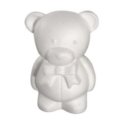 Forme polistiren, ursulet, 20cm (H), alb, Meyco