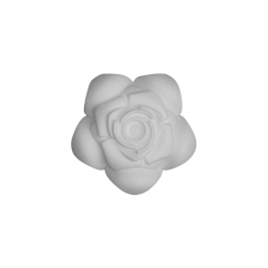 Forme polistiren, floare de trandafir, Ø 8.5cm, alb, Meyco