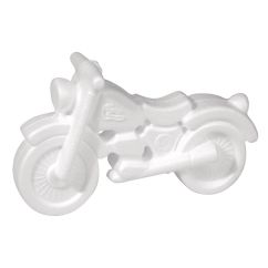 Forme polistiren, motocicleta, 10cm (H), alb, Meyco