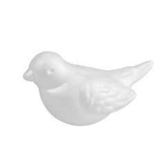 Forme polistiren, pasare, 9x18cm, alb, Meyco