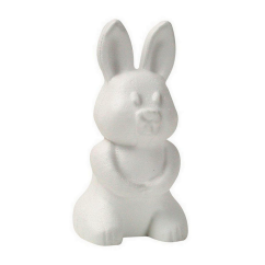 Forme polistiren, iepure, 24cm (H), alb, Meyco