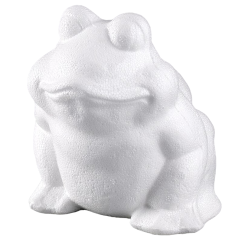 Forme polistiren, broasca, 13.5 cm (H), alb, Meyco