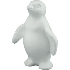Forme polistiren, pinguin, 18cm (H), alb, Meyco