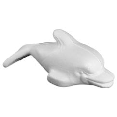 Forme polistiren, delfin, 6x17cm, alb, Meyco