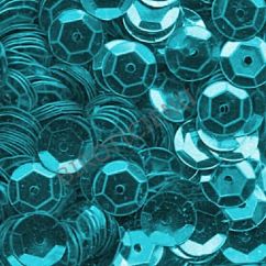 Accesorii creatie, paiete hexagonale, Ø 6mm, 1400 buc/set, turcoaz, aspect metalic, Meyco