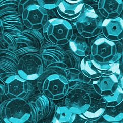 Accesorii creatie, paiete hexagonale, Ø 6mm, 1400 buc/set, turcoaz, aspect metalic, Meyco