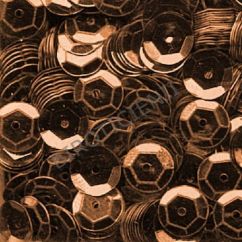 Accesorii creatie, paiete hexagonale, Ø 6mm, 1400 buc/set, maro, aspect metalic, Meyco