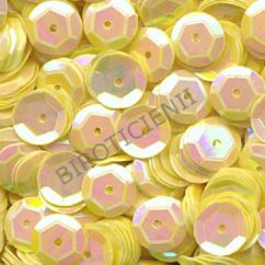 Accesorii creatie, paiete hexagonale, Ø 6mm, 1400 buc/set, galben, aspect irizat, Meyco