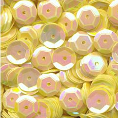 Accesorii creatie, paiete hexagonale, Ø 6mm, 1400 buc/set, galben, aspect irizat, Meyco