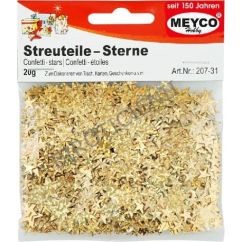 Accesorii creatie, paiete/confetti stelute, 20g, auriu, Meyco