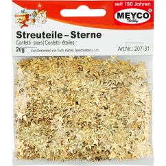Accesorii creatie, paiete/confetti stelute, 20g, auriu, Meyco