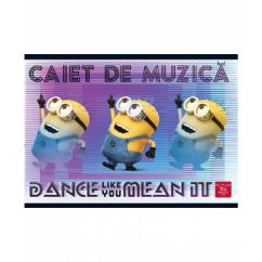 Caiet muzica, 17x24cm, 24 file, Minions