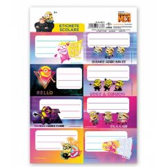 Etichete scolare, 40 buc/set, Minions