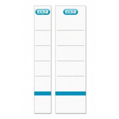 Etichete din carton, pentru bibliorafturi de 80mm, 10 buc/set, alb, Elba