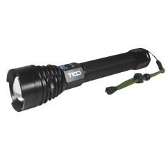 Lanterna metalica LED cu zoom, rezistenta la apa (IP65)/socuri, raza 800m, autonomie 3h, putere 15W, TED Electric TL-8196TED