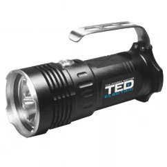 Lanterna metalica LED, rezistenta la apa (IP65)/socuri, raza 300m, autonomie 7h, putere 30W, TED Electric HL-L2-03TED