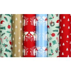 Hartie de impachetat cadouri, 70cm x 2m/rola, Rotolux Cosy Cottage