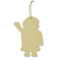 Accesorii creatie/decoratiuni Craciun, Mos Craciun, 13x7x0.4cm, lemn, natur, Meyco