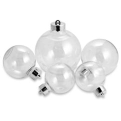 Accesorii creatie/decoratiuni Craciun, globuri, Ø 60mm, 6 buc/set, plastic, transparent, Meyco