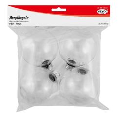 Accesorii creatie/decoratiuni Craciun, globuri, Ø 70mm, 6 buc/set, plastic, transparent, Meyco