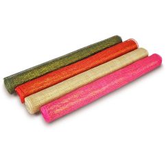 Panza iuta cu fire stralucitoare, 48cmx5m, fucsia/auriu, Meyco