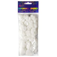 Pom Pom, dimensiuni diferite, 24 buc/set, alb, Dp Craft